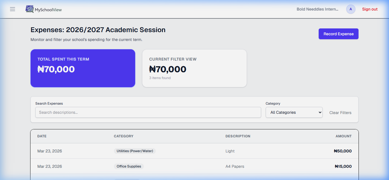 Expense Tracking Log